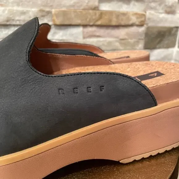 REEF Women’s Mule Clogs US 9 | Suede Leather, Cork Footbed, Slip-On - Picture 8 of 11